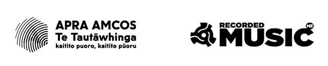 Logo strip: APRA AMCOS New Zealand, Recorded Music NZ
