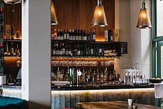 Central Firestation restaurant interior facing the bar area