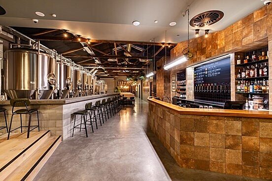 Craft brewery interior