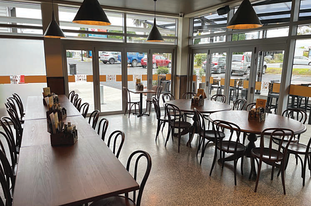 An empty restaurant interior