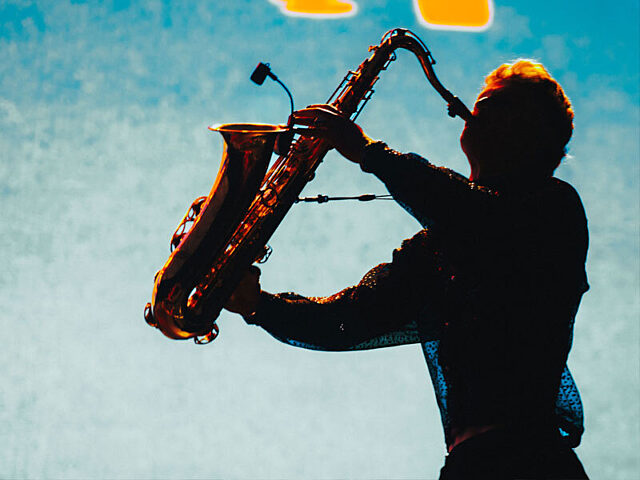 Jack Hassell during the band Castaway's performance at the Once in a Lifetime concert in the new Te Kaha stadium.