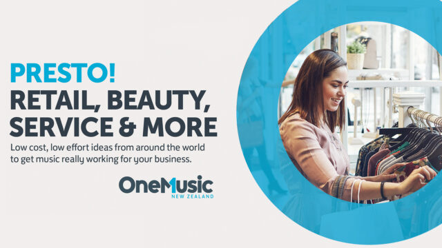 OneMusic New Zealand Presto! Retail, Beauty, Service and more guidebook cover